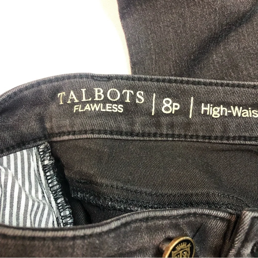Talbots Women’s High Waisted Ankle Jegging Jeans Black Patch Pockets - Picture 6 of 9